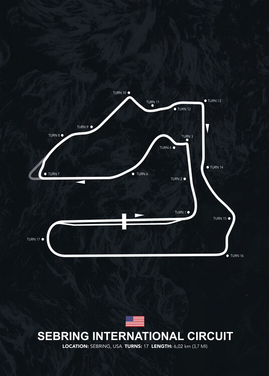 Impressão de arte Sebring International Circuit