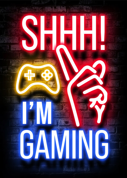 Konsttryck Shhh! I'm Gaming