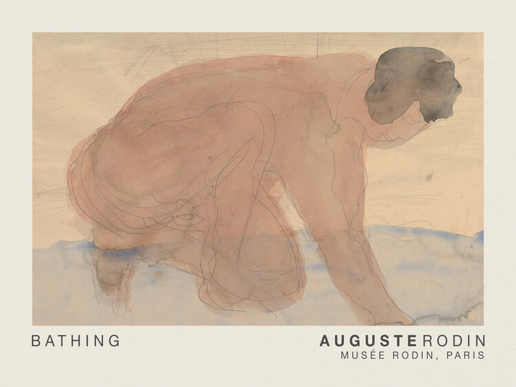 Reprodução do quadro Bathing - Auguste Rodin