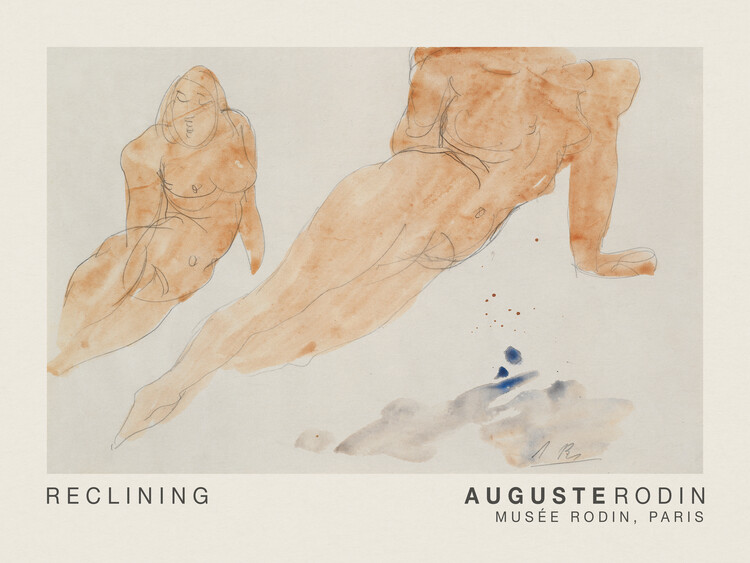 Reprodução do quadro Reclining - Auguste Rodin