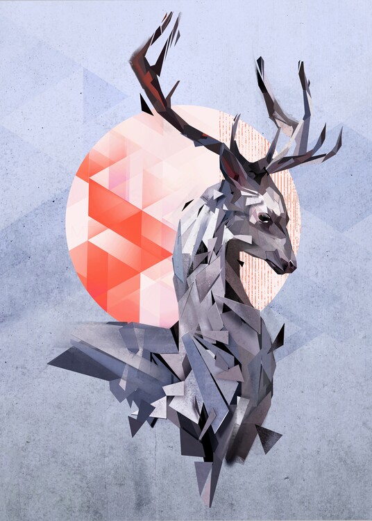 Ilustrare Geometric Deer