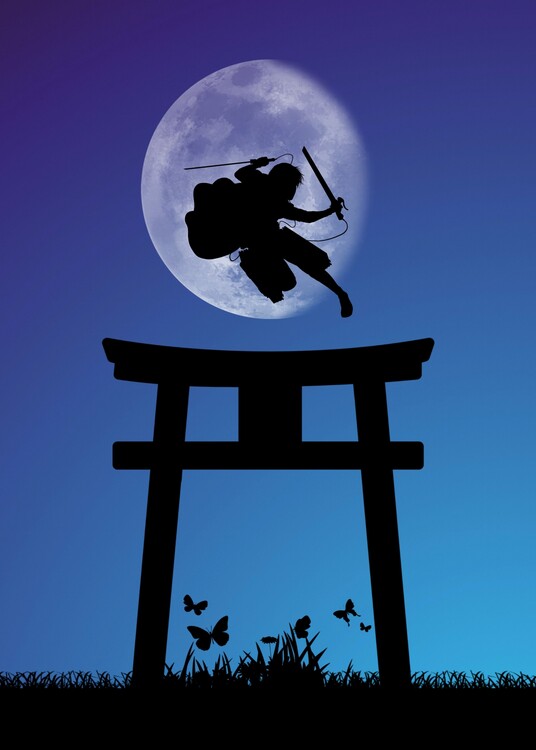 Umjetnički plakat Eren Yeager Moonlight