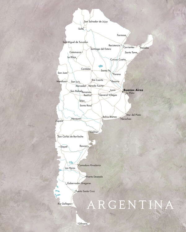 Mapa Map of Argentina