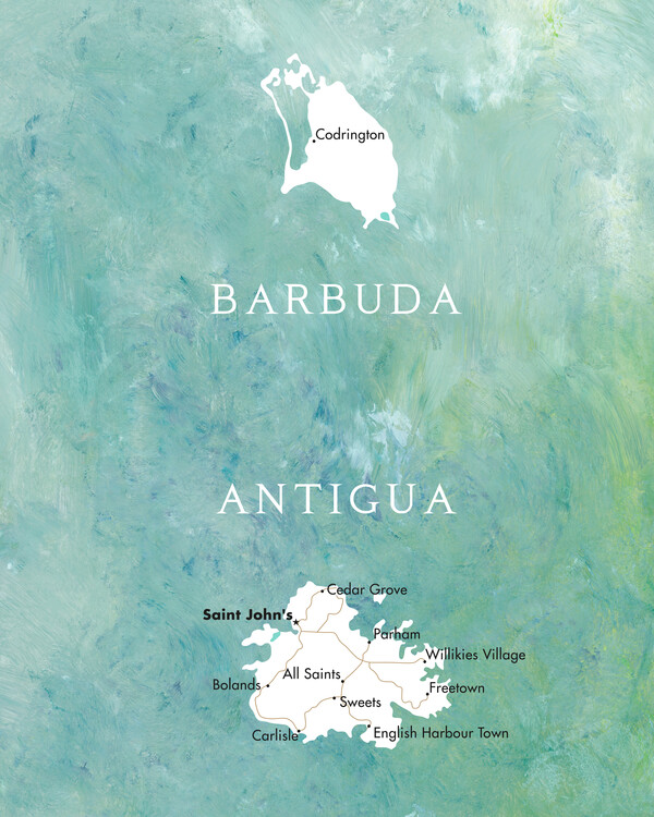 Carte De Map Of Antigua And Barbuda Toutes Les Cartes Et Planisph Res   138458 