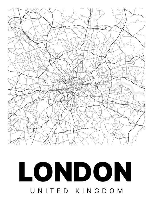 Canvas Print Minimalist London Map