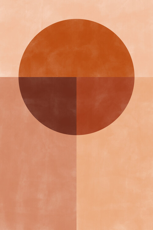 Illustration Terracotta Abstract Circle Poster No.2