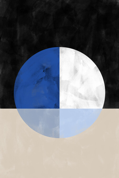 Kuva Blue Geometric Poster No.1