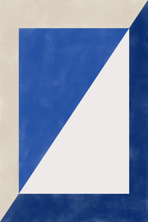 Illusztráció Blue Geometric Poster No.2