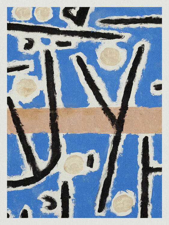 Canvas Print Untitled Shape (Abstract in Black & Blue) - Paul Klee