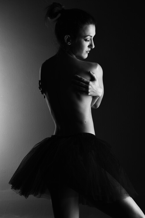 Fotografia artistica nude woman ballerina