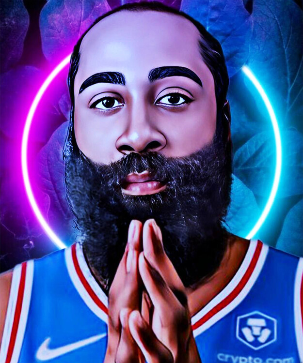 Konsttryck James Neon Light