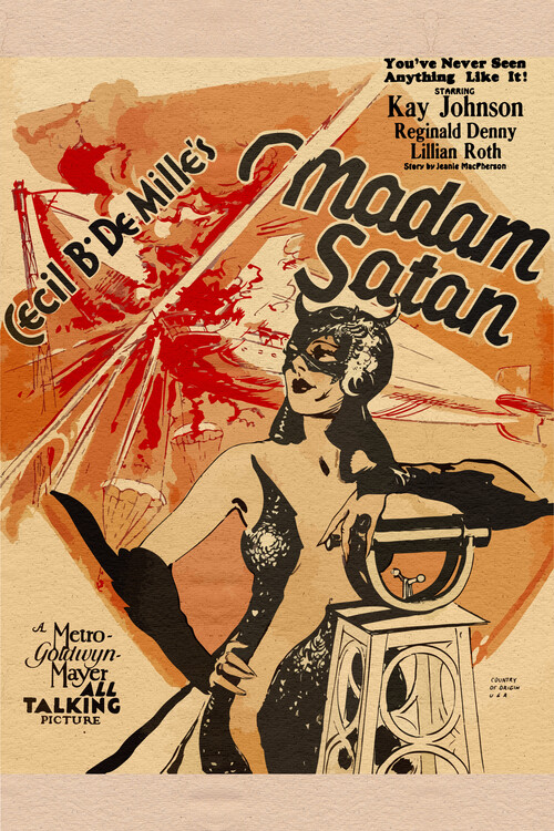 Illustration Madam Satan 1930 Vintage poster