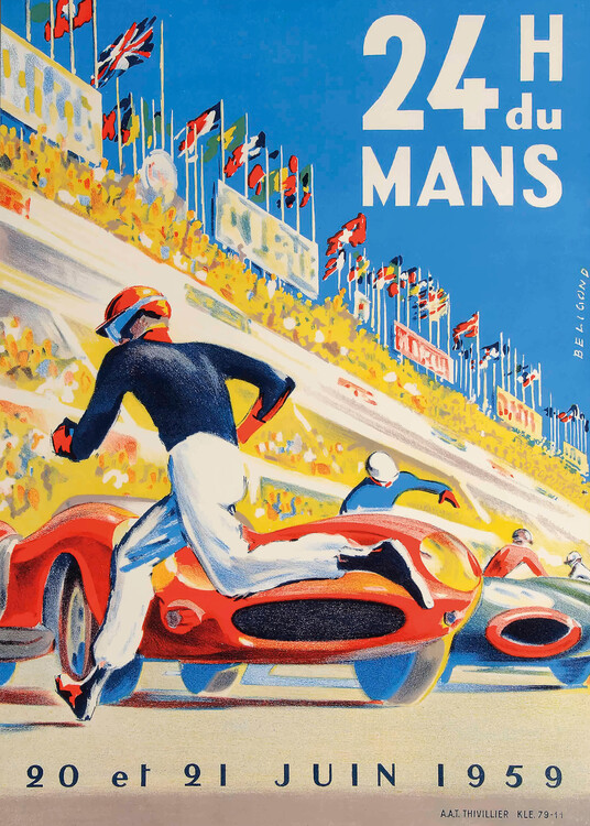 Ferrari Racing Retro Art Poster Maison Phenix High-Quality Art