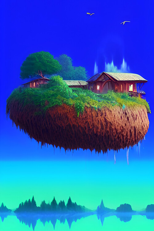 Illustration Floating Island