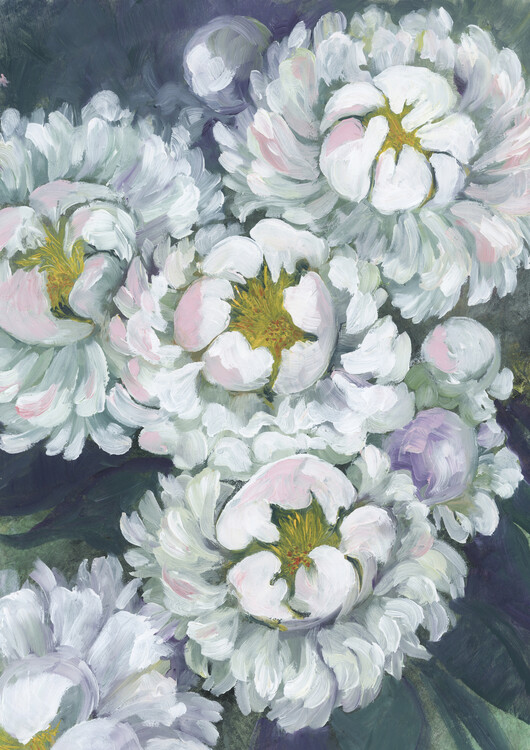 Illustration Willoh painterly peonies