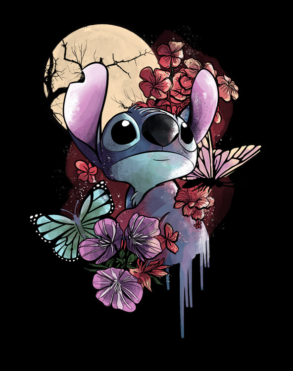 Regalos de día Stitch Dibujos animados para niños Lilo Regalo para  Halloween | Póster