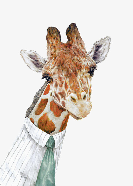 Illustration Giraffe animals portrait