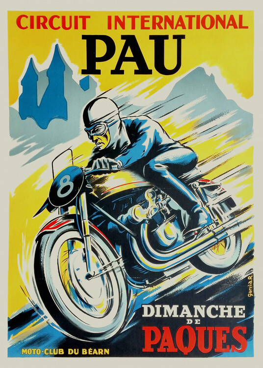 Ilustração Motorcycle Grand Prix de Pau