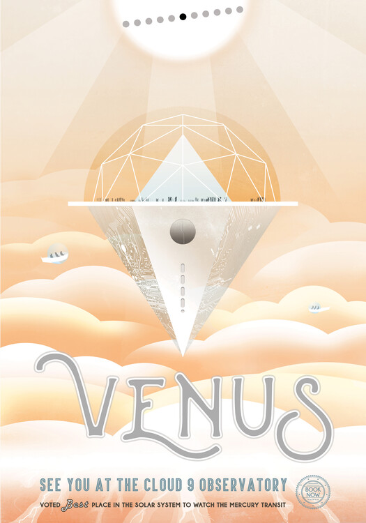 Ilustrace venus space poster