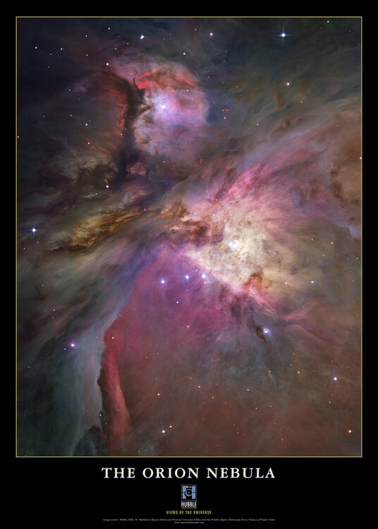 Valokuvataide The Orion Nebula, Solar System, Space, Galaxy, Nasa, ESA, Hubble
