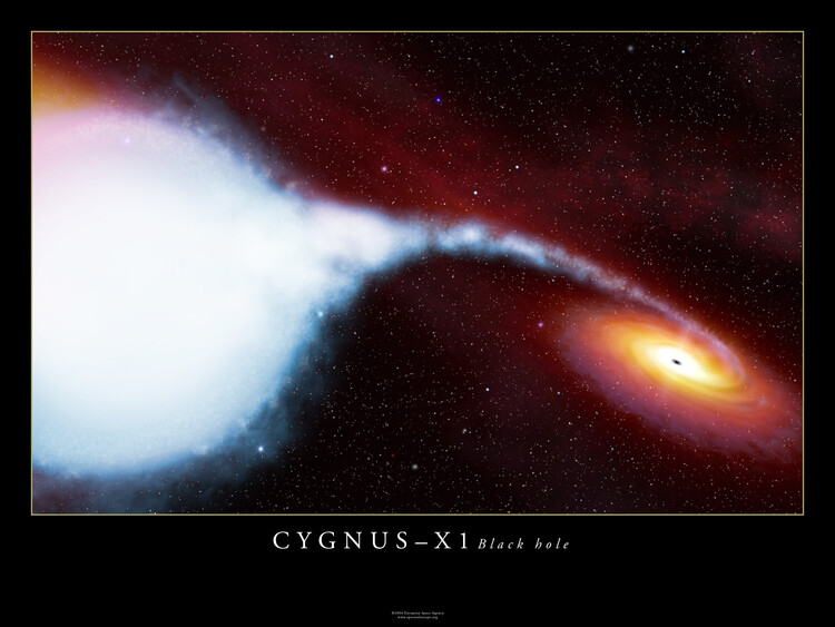 Kunstfotografie Cygnus X-1 Black Hole, Solar System, Space, Galaxy, Nasa, ESA, Hubble