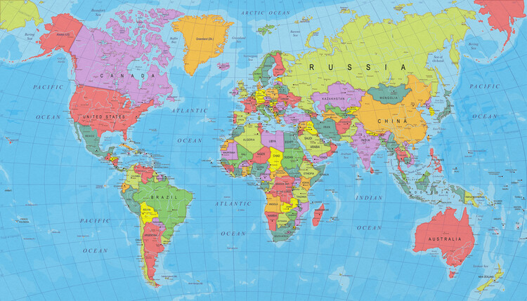 detailed world map