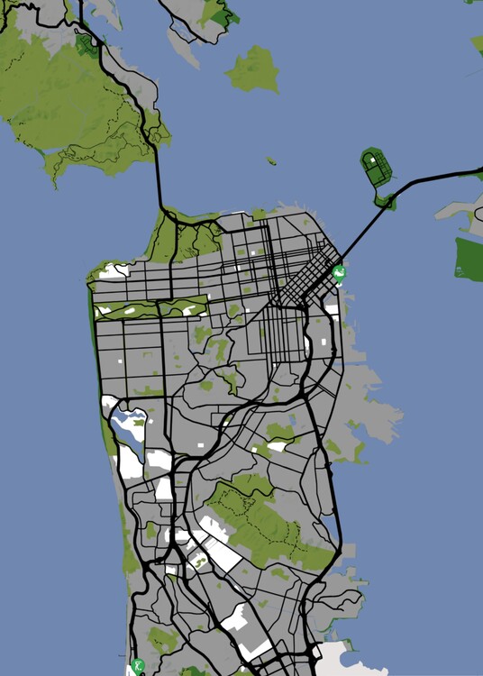 Stadtkarte City Map San Francisco