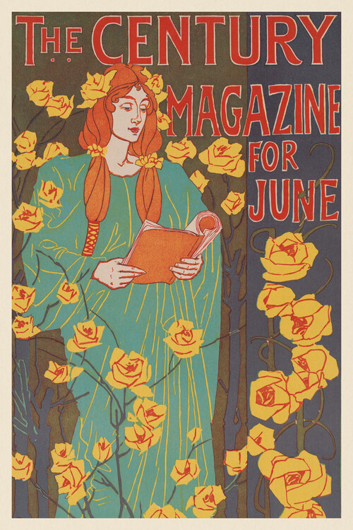 Fine Art Print The Century magazine for June, 1896 (Beautiful Vintage Red Haired Lady) - Louis Rhead