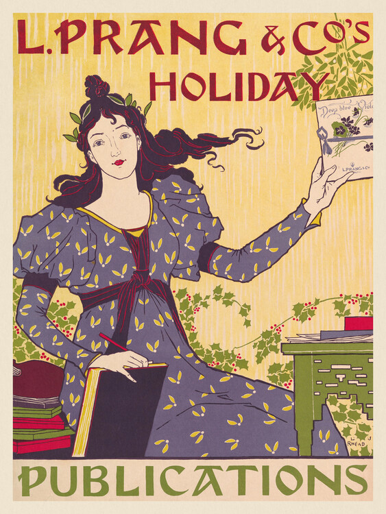 Fine Art Print L. Prang & Co's Holiday Publication (Festive Vintage Christmas Poster) - Louis Rhead