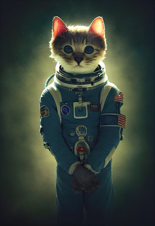Ilustração Astronaut Cat | Concept Art