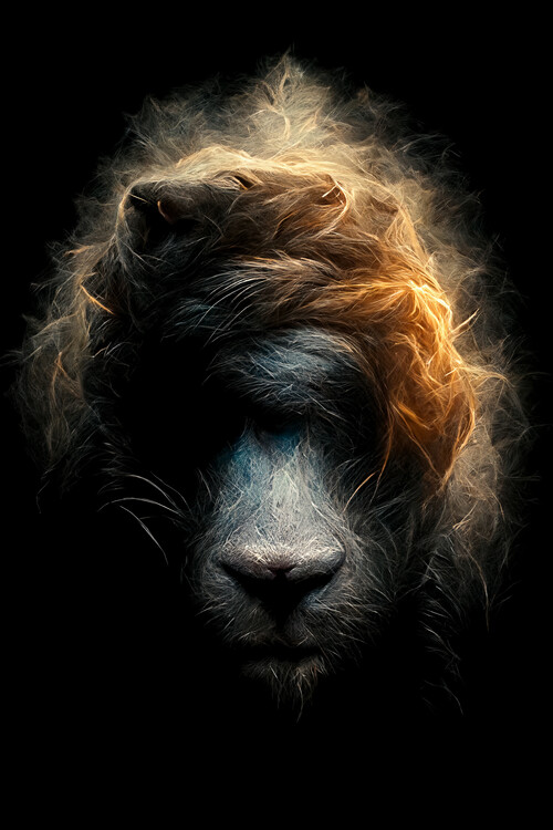 Wall Art Print | Abstract Lion Portrait | Concept Art | Europosters Wall Art Print | Abstract Lion Portrait | Concept Art | Europosters