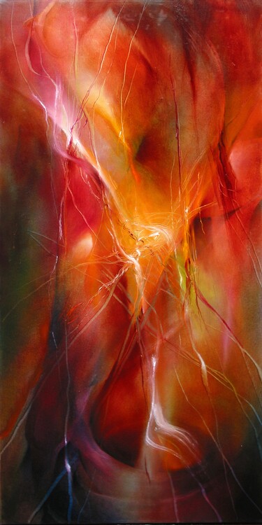 Canvas Print dancing with the red light