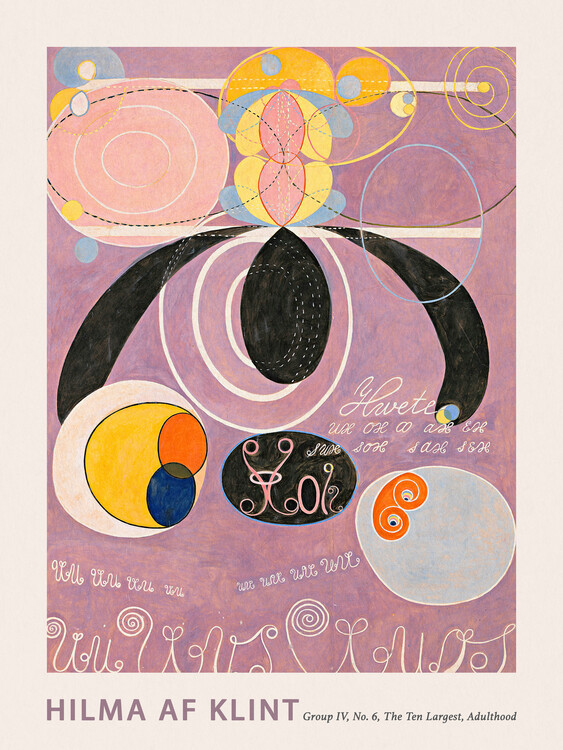 Illustration The Very First Abstract Collection, The 10 Largest (No.6 in Purple) - Hilma af Klint