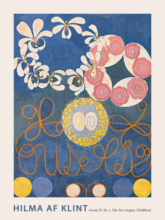 Tela The Very First Abstract Collection, The 10 Largest (No.1 in Blue) - Hilma af Klint