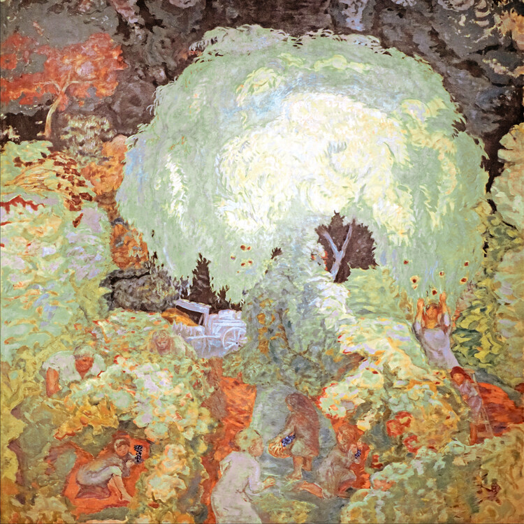 Obrazová reprodukce Autumn (Harvesting Fruit in the Fall / Vintage Painting) - Pierre Bonnard, 40 × 40 cm