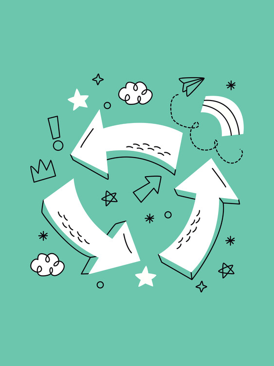 Illustration Recycle Green