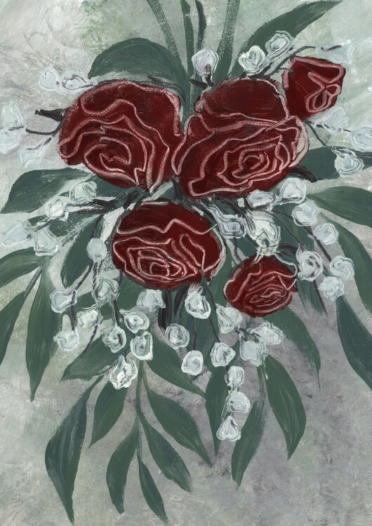 Illustration Zeldah red roses