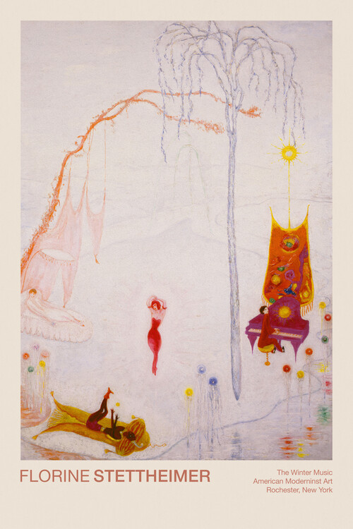 Kunstdruck The Winter Music (Retro / Festive / Camp / Pink / Shopping) - Florine Stettheimer