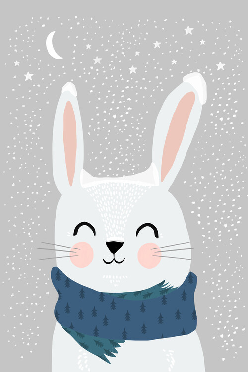 Wallpaper Mural Snow Bunny