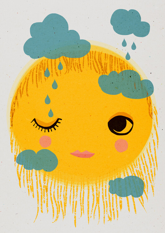 Wallpaper Mural Sun And Rain