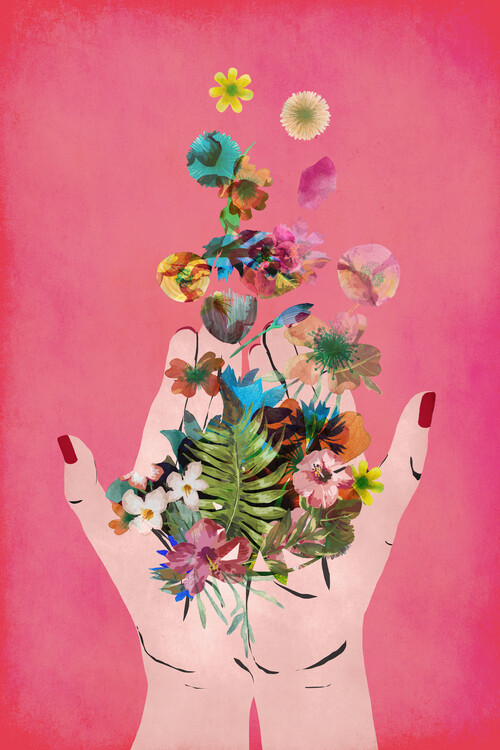 Ilustrace Frida`s Hand`s (Pink Version), Treechild, (26.7 x 40 cm)