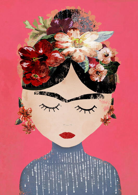 Ilustrace Frida (Pink Version), Treechild, (30 x 40 cm)