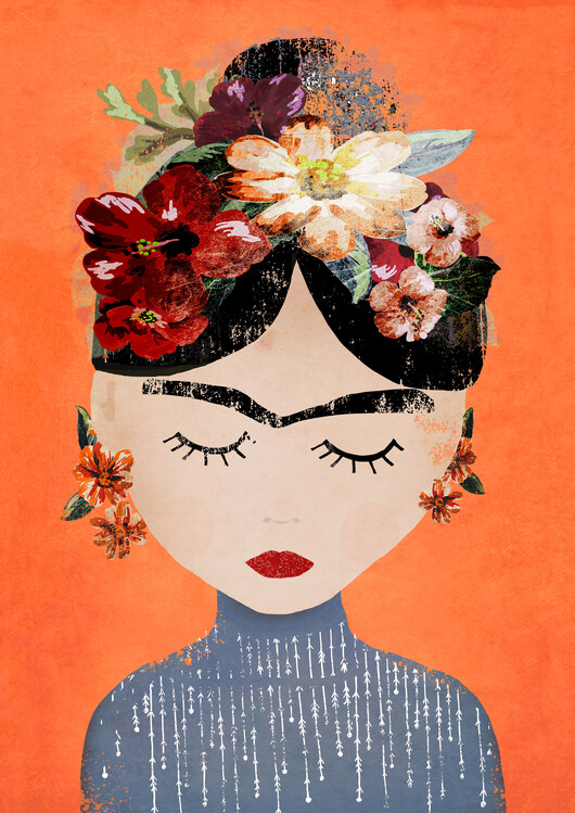 Ilustrace Frida (Orange Version), Treechild, 30x40 cm