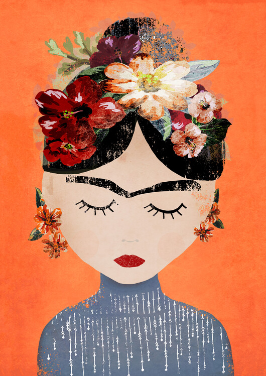 Ilustrace Frida (Orange Version), Treechild, (30 x 40 cm)