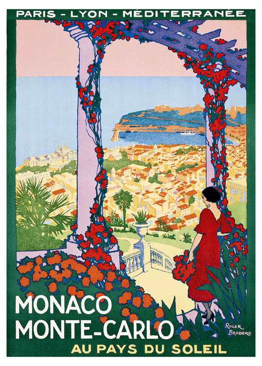 Ilustrare 1920 Monaco Monte Carlo In The Land Of Sun