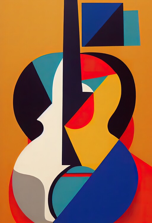 Canvas Print Guitar abstract