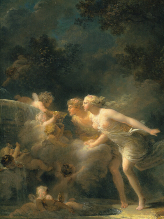 Konsttryck The Fountain of Love - Jean-Honoré Fragonard