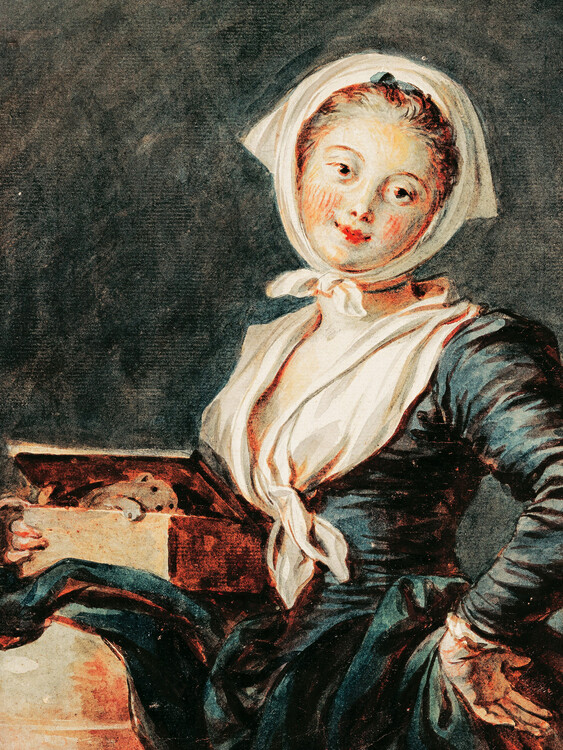 Canvas Print The Girl with the Marmot - Jean-Honoré Fragonard