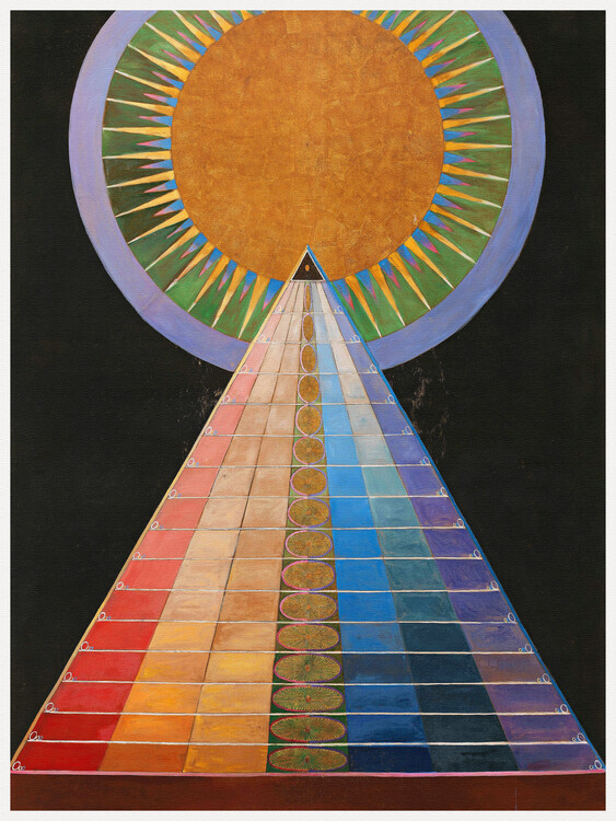 Canvas Print Altarpiece No.1 (Rainbow Abstract) - Hilma af Klint
