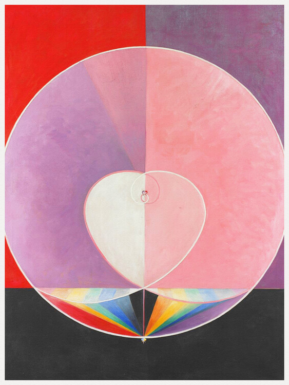 Fine Art Print The Dove No.2 (Rainbow Abstract Heart) - Hilma af Klint